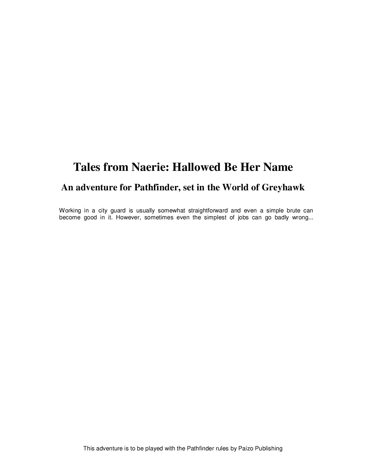 Hallowed Be Her Name